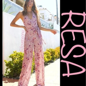 NEW RESA Mandy Jumpsuit in Vintage Leopard